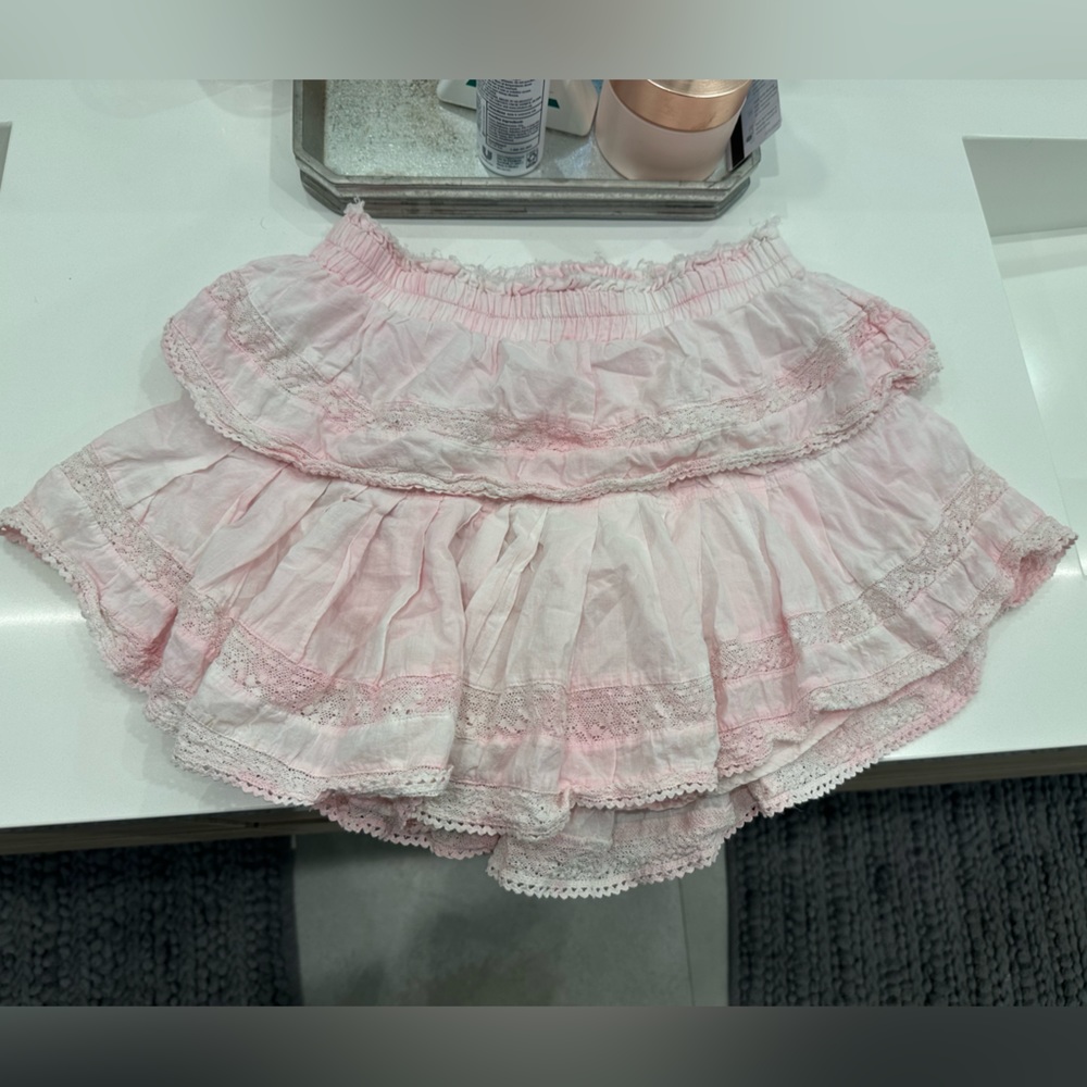 LoveShackFancy Ruffle Mini Skirt - Picture 3 of 5